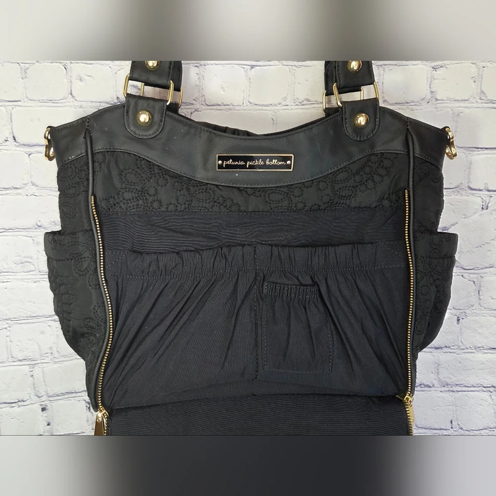 Petunia Pickle Bottom Black Baby Bag